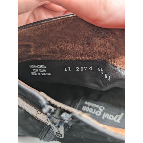 Paul Green Karla Black Combo Leather Ankle Booties Women's Size 9 - Picture 8 of 8